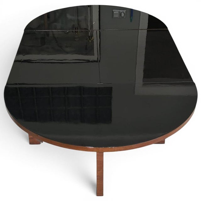 Art Deco Extendable Table with Piano Black Lacquered Top, 1930s For Sale - Image 6 of 10