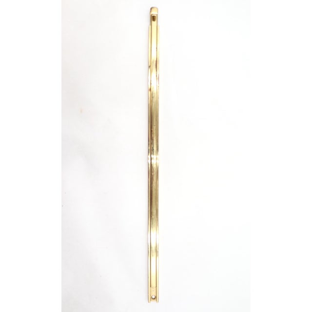 Traditional Vintage 18 In. Polished Brass Surface Mount Door Bolt For Sale - Image 3 of 9
