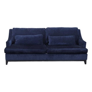 Custom Made the Jones 3-Seat Deep Blue Sofa For Sale