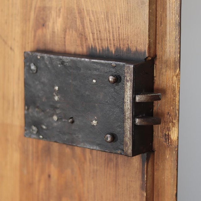 Large Rustic Farmhouse Folk Art Painted Bridal Cabinet dated 1806 For Sale - Image 10 of 18