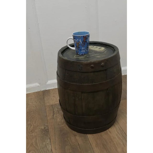 Good Size 19th Century Sheffield Oak Brewery Barrel, Table, Log Bin or Christmas Tree A superb strong Victorian coopered...