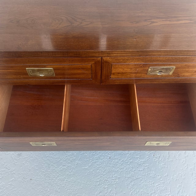 1970s Henredon Scene One Campaign Chest of Drawers For Sale - Image 9 of 12