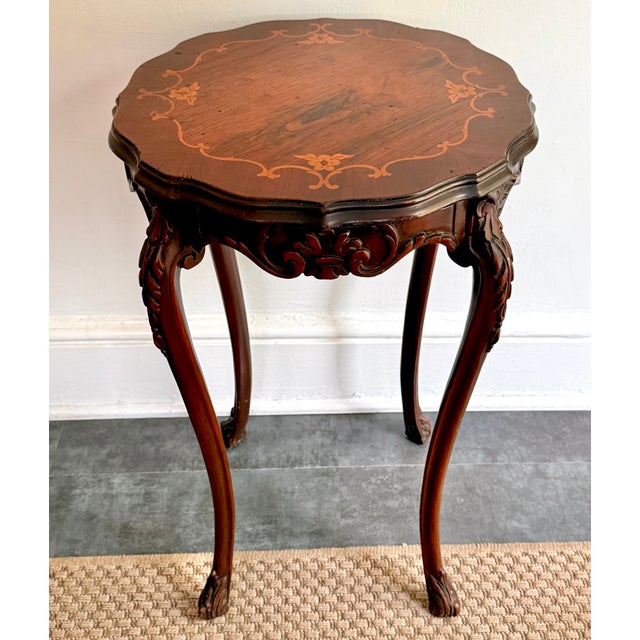 Antique Italian Inlay Occasional Table For Sale - Image 9 of 9
