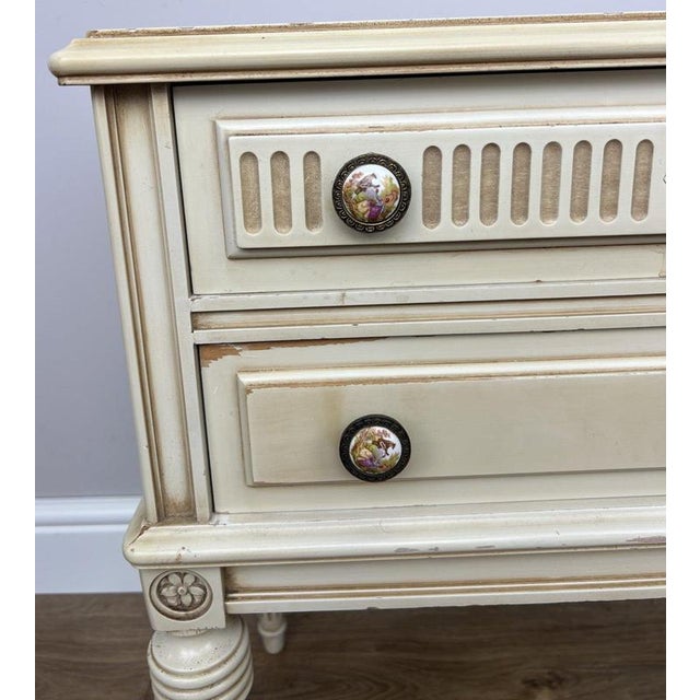 Vintage Shabby Chic French Bedside Tables, Set of 2 For Sale - Image 4 of 18