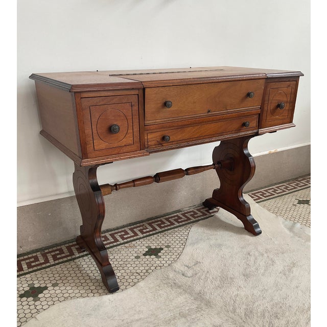 Antique Spinet Secretary/Desk Attr. To Hekman For Sale In Raleigh - Image 6 of 16
