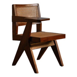 1960s Pierre Jeanneret Writing Chair From Punjab University, Chandigarh For Sale