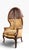 Stylish Ballon, Canopy, Porter chair, made by Taylor King. The chair features a caned top, decorative interior fabric...