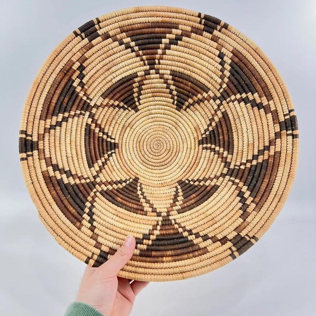 Textile Early 20th Century Botswana Basket 16inch MATTER COLLECTION For Sale - Image 7 of 7