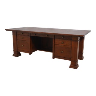 Copeland Mission Oak Gustav Stickley Style Executive Desk For Sale