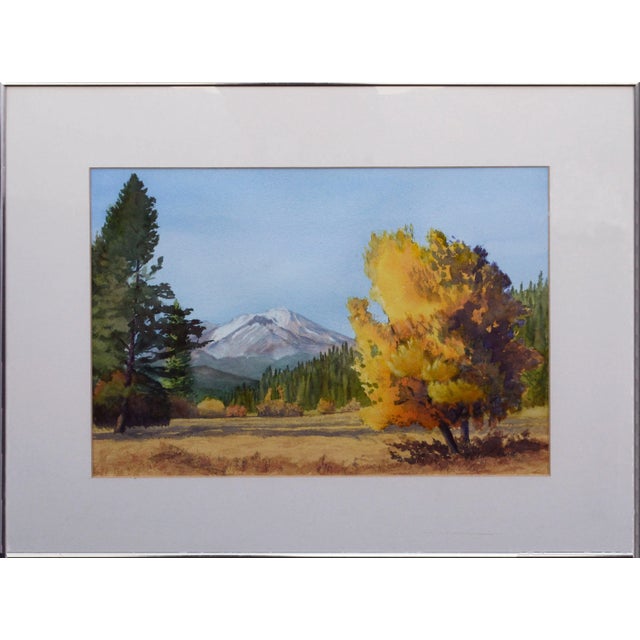 Paper Richard Turnland Mountain Meadow in Autumn Landscape Late 20th Century For Sale - Image 7 of 7