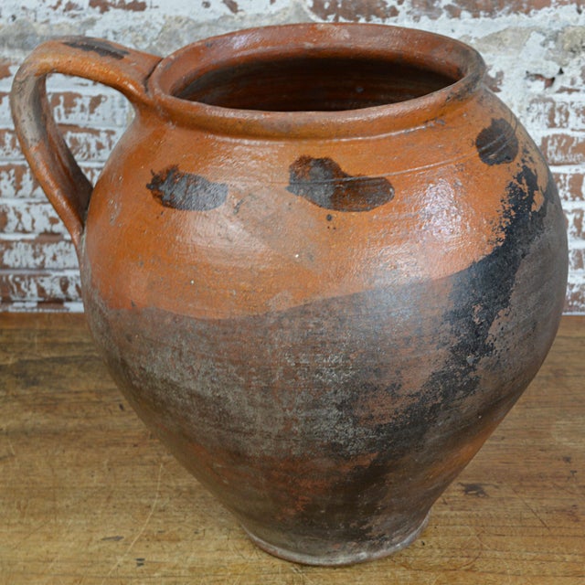 19th Century Italian Orange Glazed Terra Cotta Jar Chairish