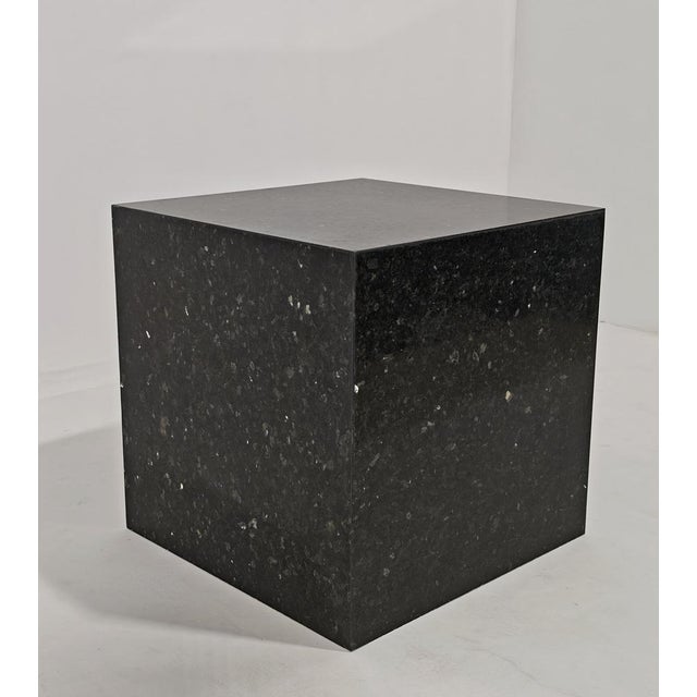Black Italian Black Granite Marble Sculpture Display Table by Massimo Papiri for Appia Antica Roma, 1970s For Sale - Image 8 of 10