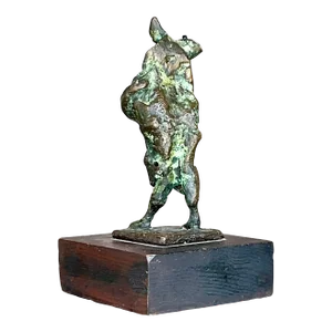 Vintage Boho Abstract Bronze Sculpture