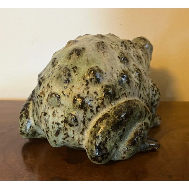 1965 American Art Pottery Mid-Century Modern Sculpture of a Toad or Bull Frog For Sale - Image 4 of 13