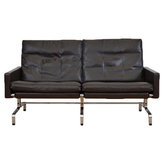 Mid-Century Two-Seater Leather Sofa by Poul Kjærholm for Fritz Hansen For Sale - Image 13 of 13
