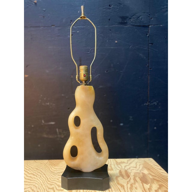 This is a beautiful 1950's biomorphic alabaster table lamp designed by Maurizio Tempestini & produced in Italy. It's in...