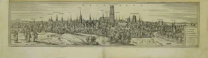 Franz Hogenberg - View of Mechelen - Original Etching - 16th Century