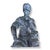 Early 20th Century Early 20th Century Vintage Italian Black Plaster Roman Sculpture Souvenir Souvenir of Grand Tour For Sale - Image 5 of 5