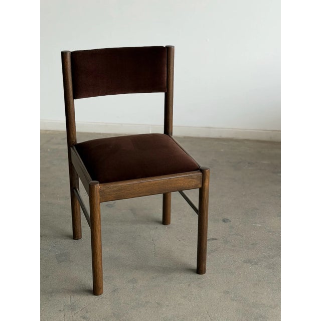 1970s Minimal Dark Brown Mid Century Chairs For Sale - Image 10 of 15