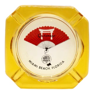 Castaways Hotel Miami Beach Glass Ashtray For Sale