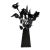 Late 20th Century Avant-Garde Hand-Forged Wrought Iron Rose Sculpture & Textured Metal Vessel For Sale