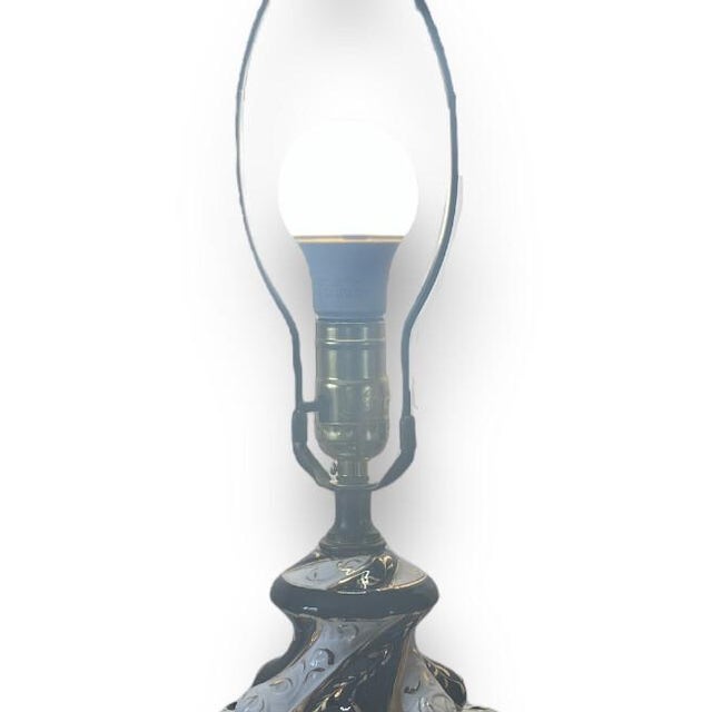 VTG Italy Fish Filigree Table Lamp BRAND: Capodimonte MATERIAL: Porcelain / Ceramic COLOR / DESIGN: Black & White Hand...