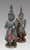 Shabby Chic Antique Teppanom / Guardian Thai Angels, Carved Wood Statues or Figures - A Pair 18" For Sale - Image 3 of 11