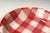 Ceramic Vintage French Raspberry Tartan Plaid Porcelain Bowl by Faïencerie Givors For Sale - Image 7 of 15