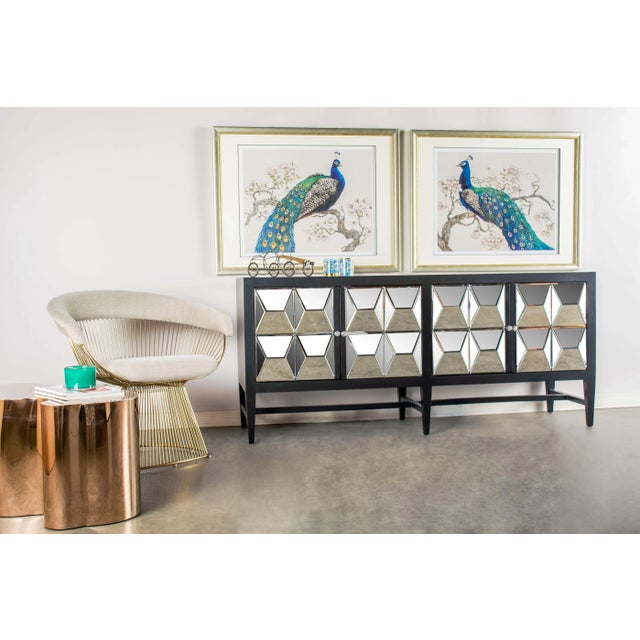 Contemporary Contemporary Wooden & Glass Spike Sideboard For Sale - Image 3 of 6