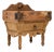 1900-1909 France Weathered Honey Oak Carved Oak Marble-Top Commode For Sale