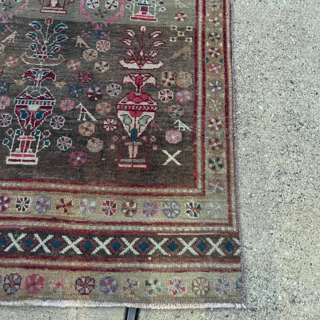Persian 1950s Earthy Colors Persian Runner Rug For Sale - Image 3 of 9