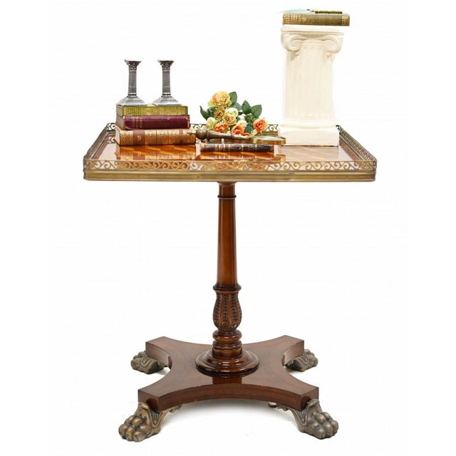 Regency English Parquetry Occasional Table For Sale - Image 10 of 10