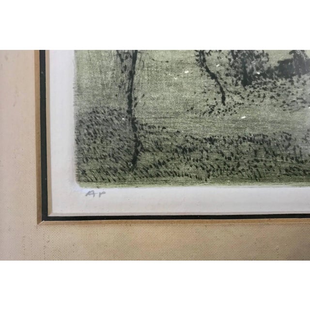 Tree Scene Watercolor Signed by Lancaster For Sale - Image 9 of 10
