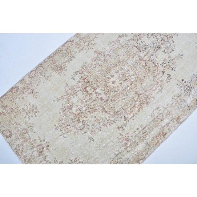 Floor Antique Beige Carpet For Sale - Image 10 of 11