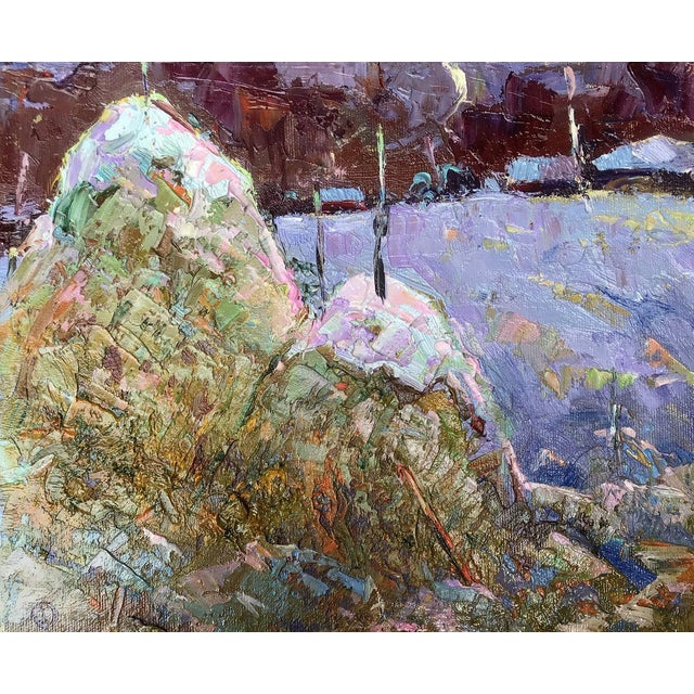 Oil Painting Moonlit Night Oksana Ivanyuk For Sale
