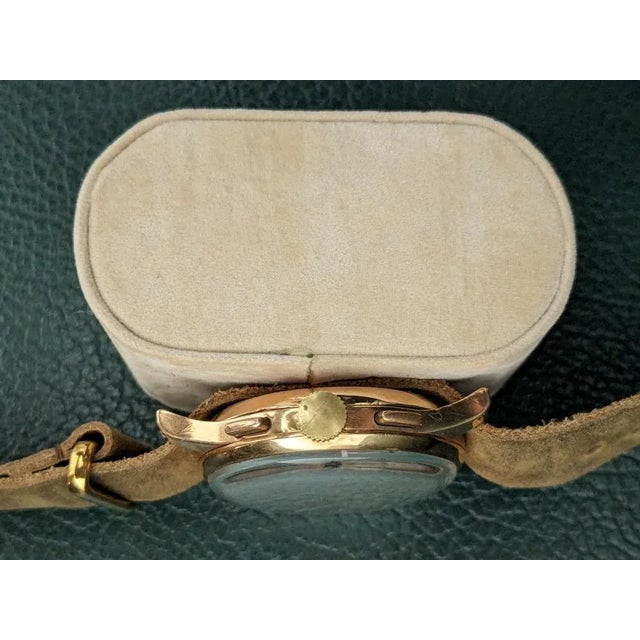 18k Gold Chronograph Watch, 1950s For Sale - Image 3 of 9