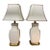 1960s Hollywood Regency Crackle Glaze Lamp Pair For Sale