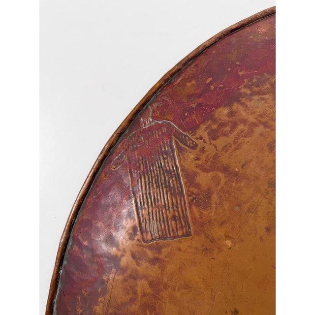 Mid-Century Modern Italian Sculptural Copper Mirror by Angelo Bragali, 1950s For Sale - Image 16 of 18