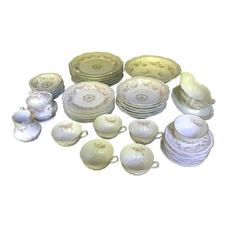 Antique Bavaria, Orleans Z S and C China Set for 6- 40 Pieces For Sale