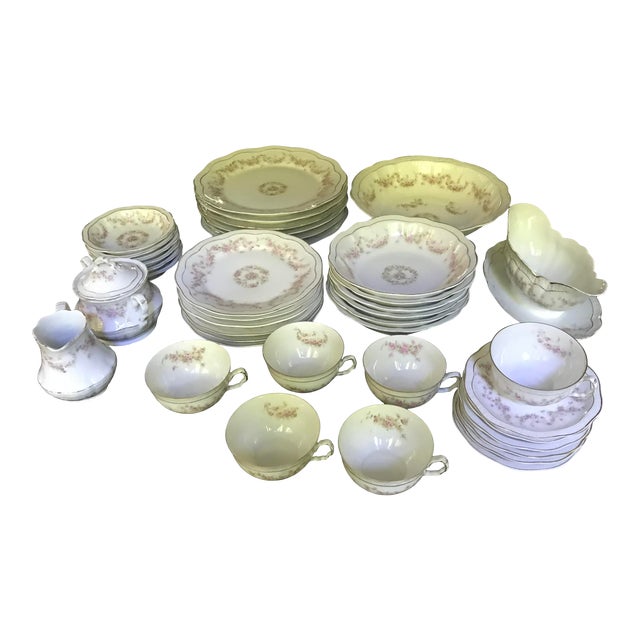 Antique Bavaria, Orleans Z S and C China Set for 6- 40 Pieces For Sale