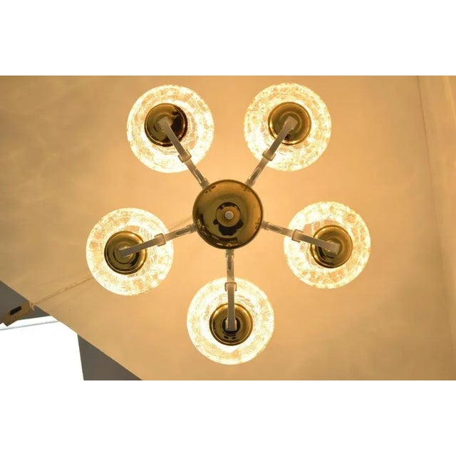 Mid-Century Chandelier, Czechoslovakia, 1970s For Sale - Image 11 of 15
