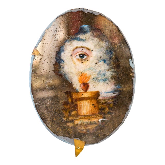 Mirror Eye of the Sacred Heart Silver Mirror from Unique Mirrors For Sale