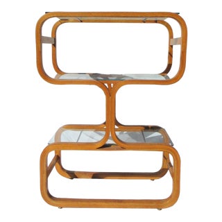 Vintage Plycraft Bentwood Oak Etagere For Sale