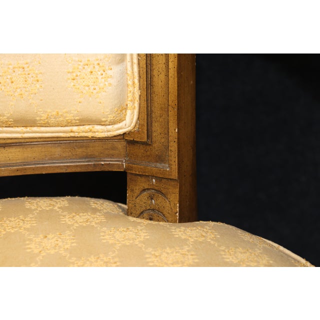 Wood 20th C Pair of Tall Back Impressive Louis XVI Style Armchairs For Sale - Image 7 of 13