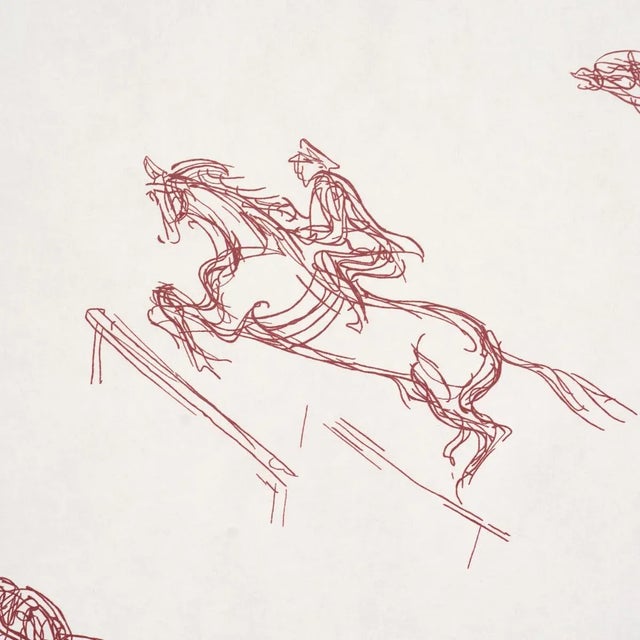 Abstract SAMPLE - Schumacher x Backdrop Tanbark Wallpaper In Dark Red For Sale - Image 3 of 4