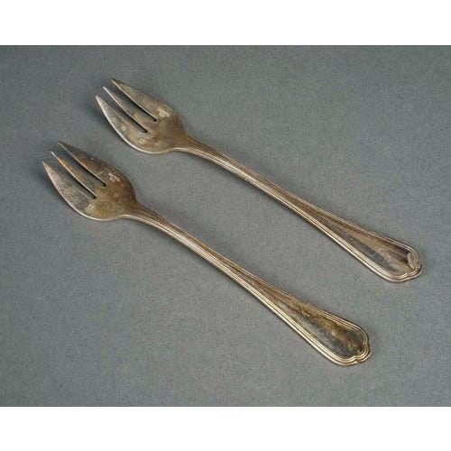 Dessert Forks attributed to Christofle, Paris, 1960s, Set of 12 For Sale - Image 3 of 8