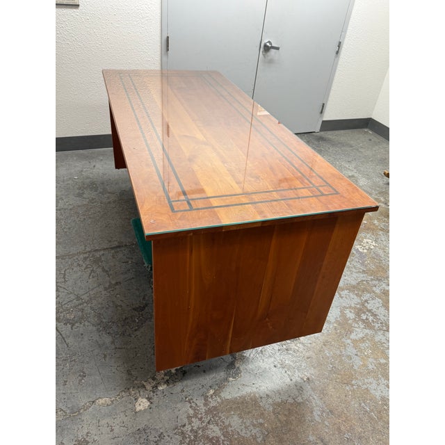 Mid-Century Modern Style Walnut Executive Desk For Sale - Image 12 of 12