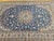 Vintage Persian Nain Area Rug, Hand-Knotted Wool & Silk, Floral Pattern, 6x9, Royal Blue & Ivory For Sale - Image 12 of 16