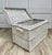 Farmhouse Vintage White Wicker Blanket Chest Coffee Table With Glass Top For Sale - Image 3 of 12