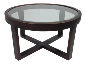 Modern Round Copper Finish Coffee Table